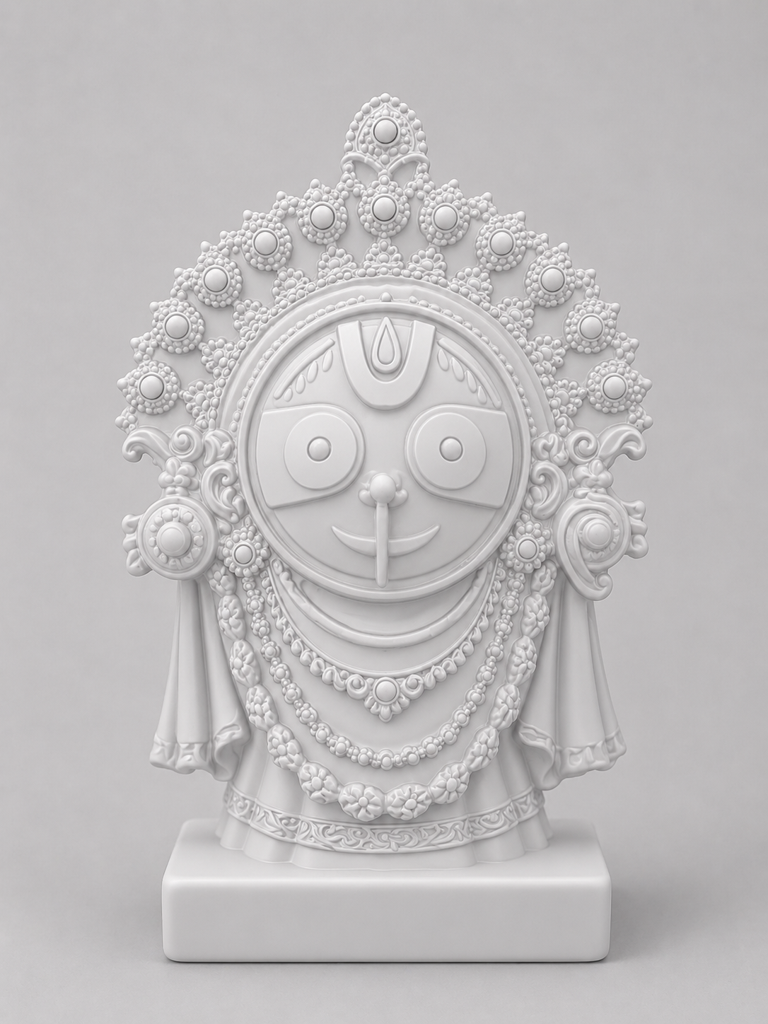 Jagganath Ji White 3D Model (5 Inch)